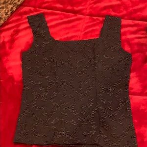 Embroidered wider strap tank